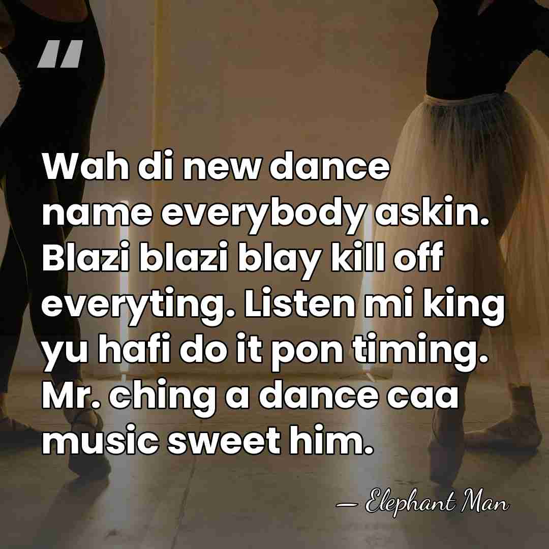 Wah di new dance name everybody askin. Blazi blazi blay kill off&hellip; - Elephant Man