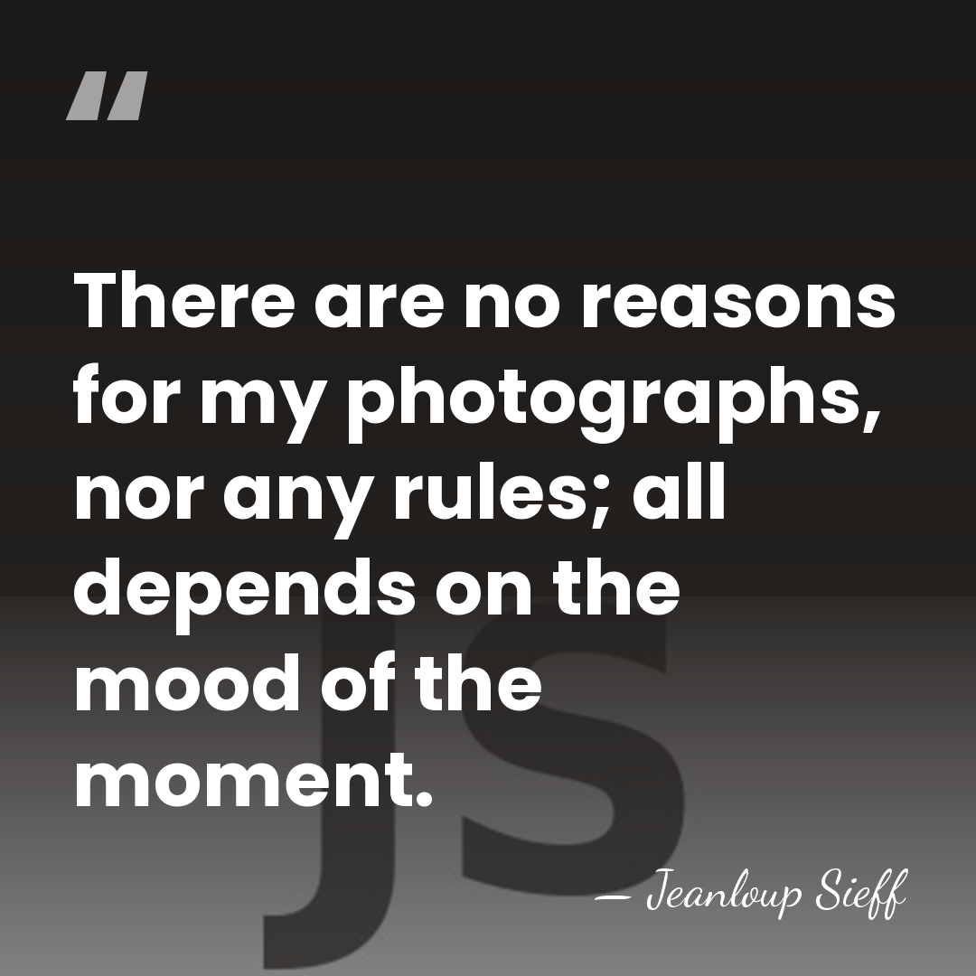 There are no reasons for my photographs, nor any rules; all depends&hellip; - Jeanloup Sieff
