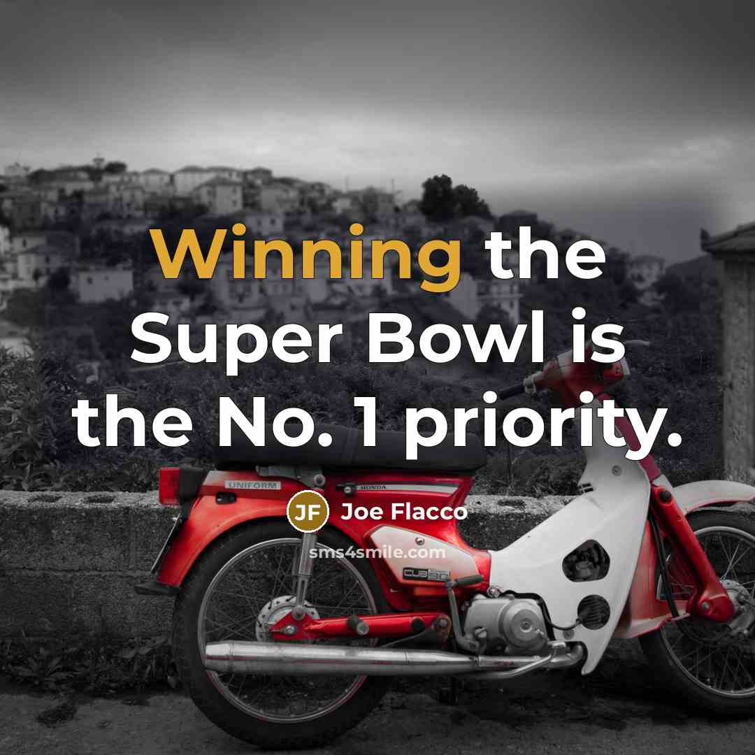“Winning the Super Bowl is the No. 1 priority.…” quote by Joe Flacco