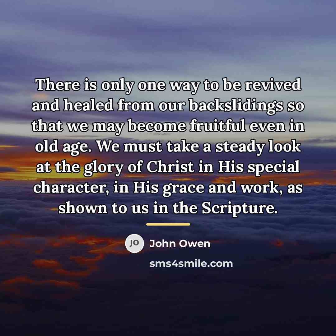 “There is only one way to be revived and healed…” quote by John Owen