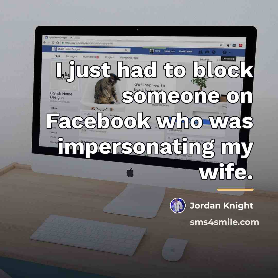 “I just had to block someone on Facebook who was…” quote by Jordan Knight