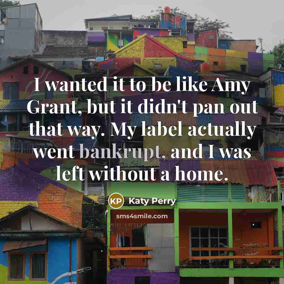 “I wanted it to be like Amy Grant, but it…” quote by Katy Perry