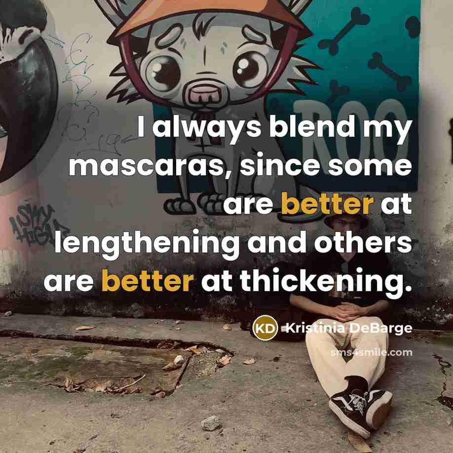 “I always blend my mascaras, since some are better at lengthening and others are better at thickening.” quote by Kristinia DeBarge
