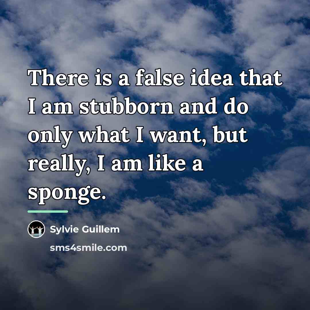 “There is a false idea that I am stubborn and…” quote by Sylvie Guillem