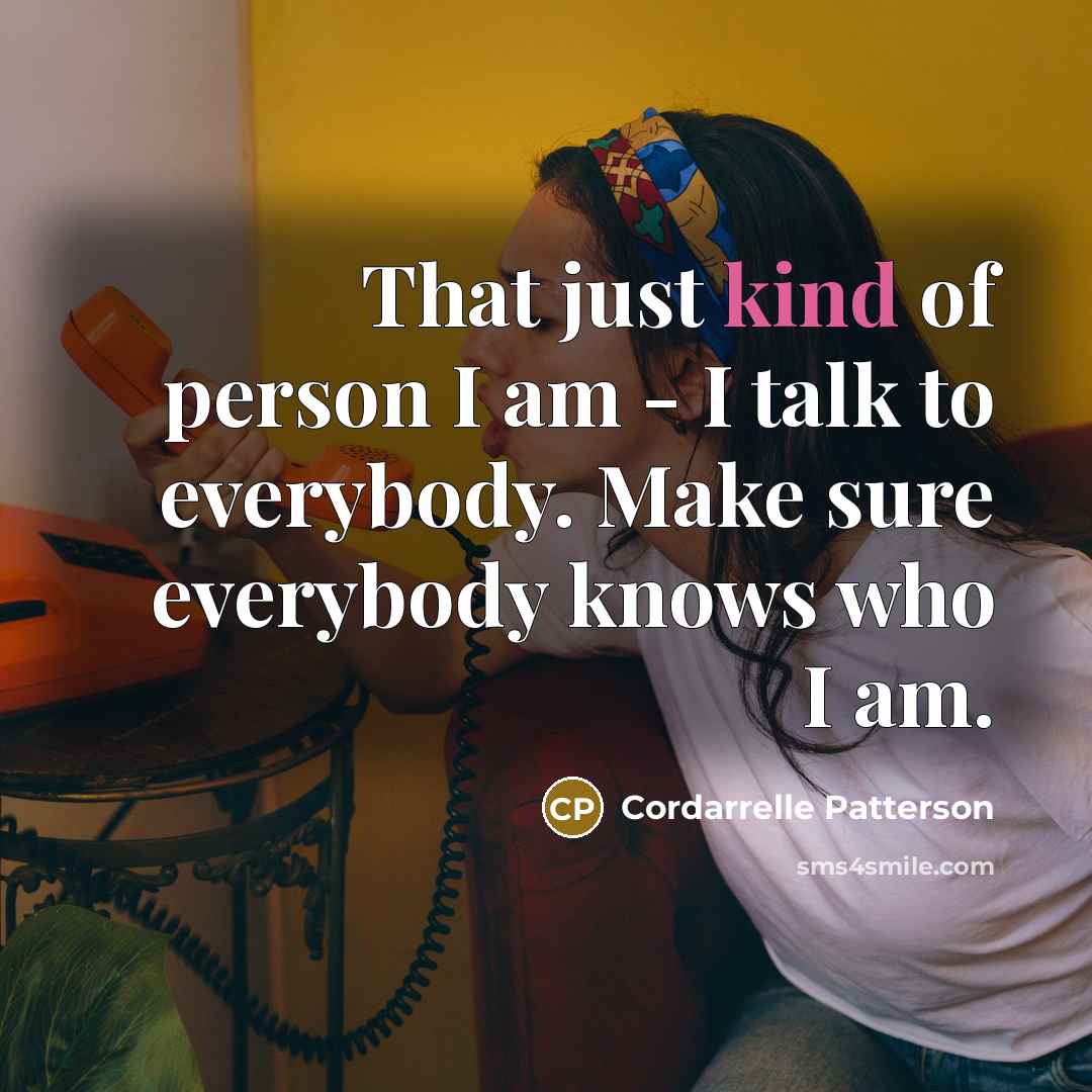 “That just kind of person I am - I talk…” quote by Cordarrelle Patterson