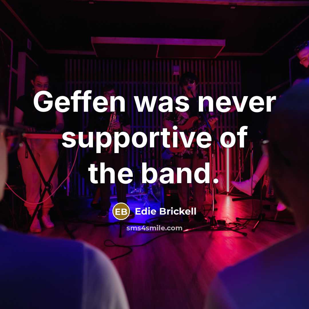 “Geffen was never supportive of the band.…” quote by Edie Brickell