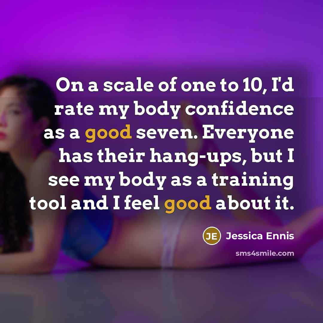 “On a scale of one to 10, I'd rate my…” quote by Jessica Ennis