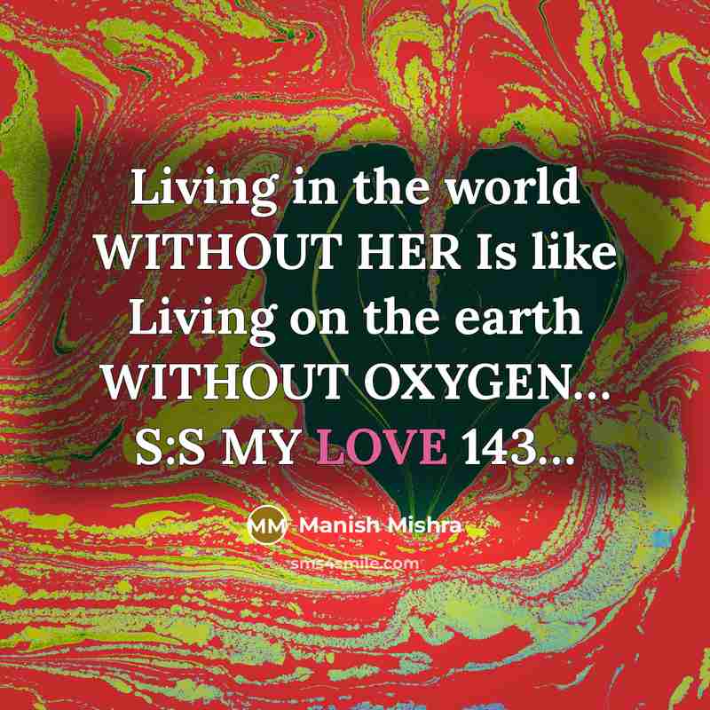 “Living in the world WITHOUT HER Is like Living on…” quote by Manish Mishra