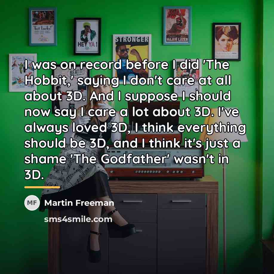 “I was on record before I did 'The Hobbit,' saying…” quote by Martin Freeman