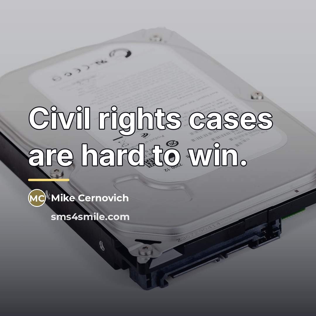 “Civil rights cases are hard to win.…” quote by Mike Cernovich