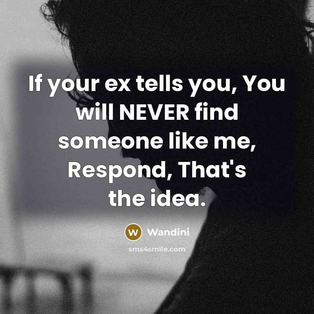 “If your ex tells you, You will NEVER find someone…” quote by Wandini
