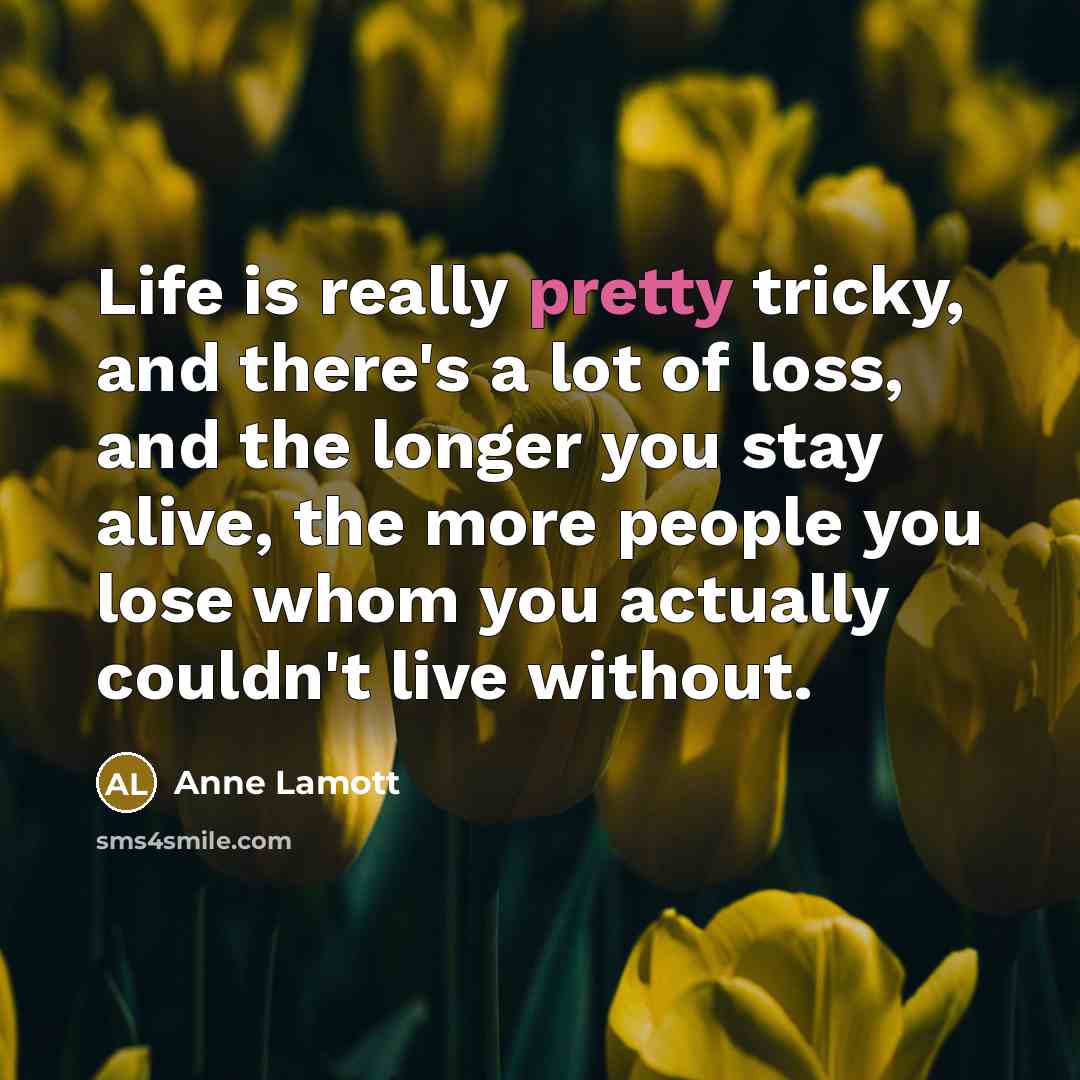 “Life is really pretty tricky, and there's a lot of…” quote by Anne Lamott