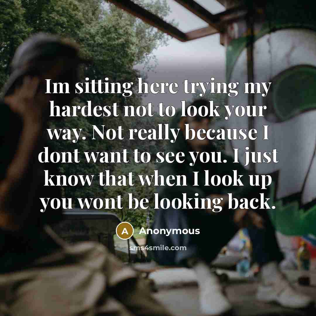 “Im sitting here trying my hardest not to look your…” quote by Anonymous