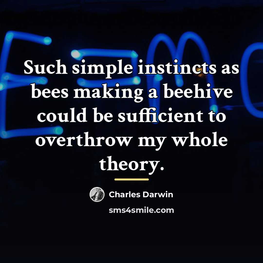 “Such simple instincts as bees making a beehive could be…” quote by Charles Darwin