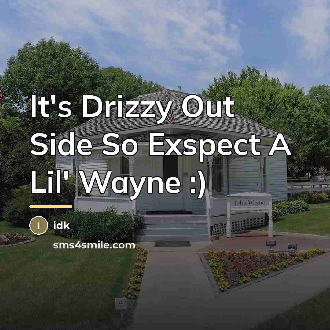 “It's Drizzy Out Side So Exspect A Lil' Wayne :)…” quote by Idk