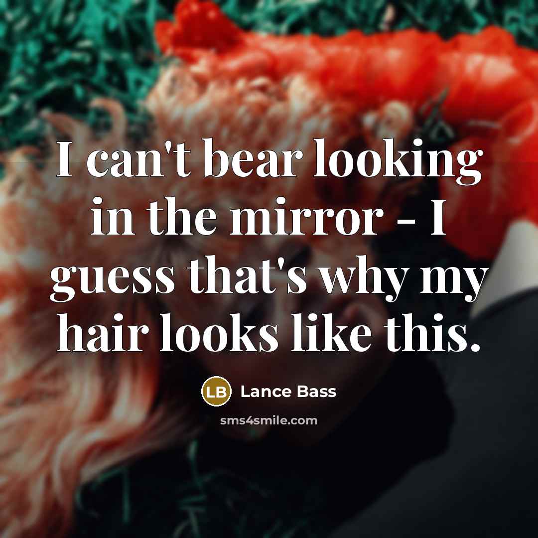 “I can't bear looking in the mirror - I guess…” quote by Lance Bass