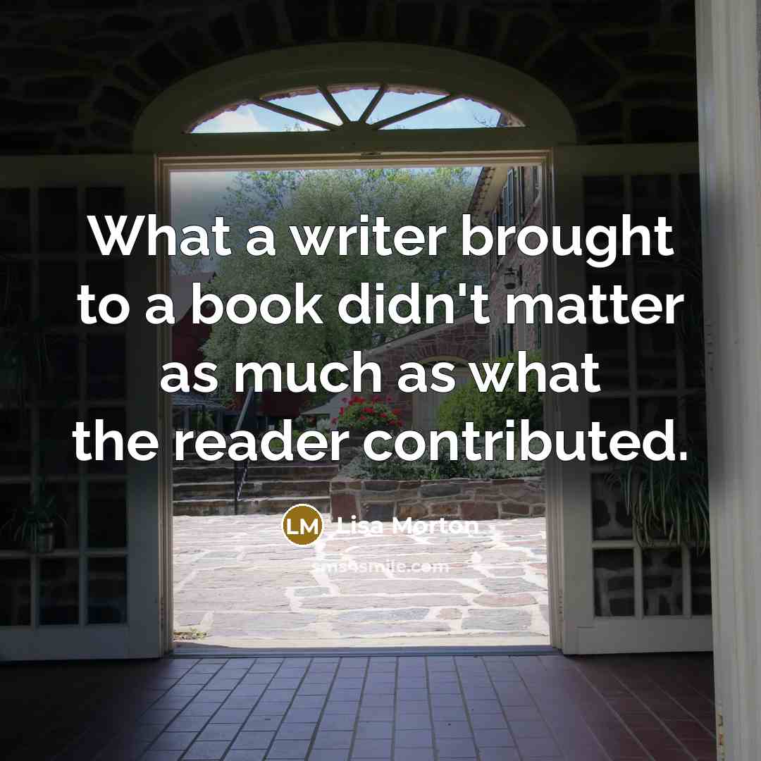 “What a writer brought to a book didn't matter as…” quote by Lisa Morton