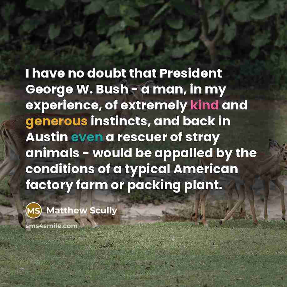“I have no doubt that President George W. Bush -…” quote by Matthew Scully