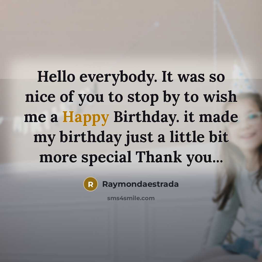 “Hello everybody. It was so nice of you to stop…” quote by Raymondaestrada