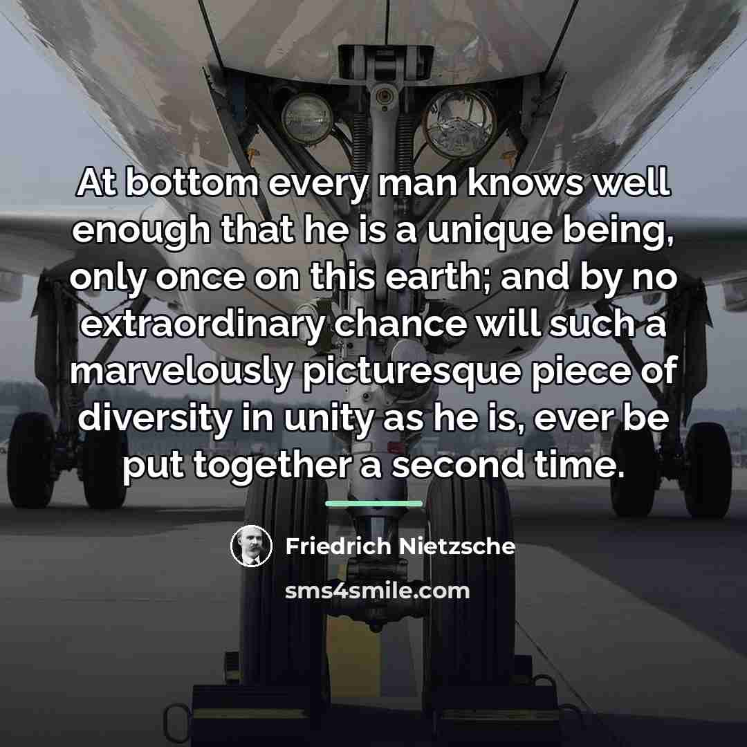 “At bottom every man knows well enough that he is…” quote by Friedrich Nietzsche