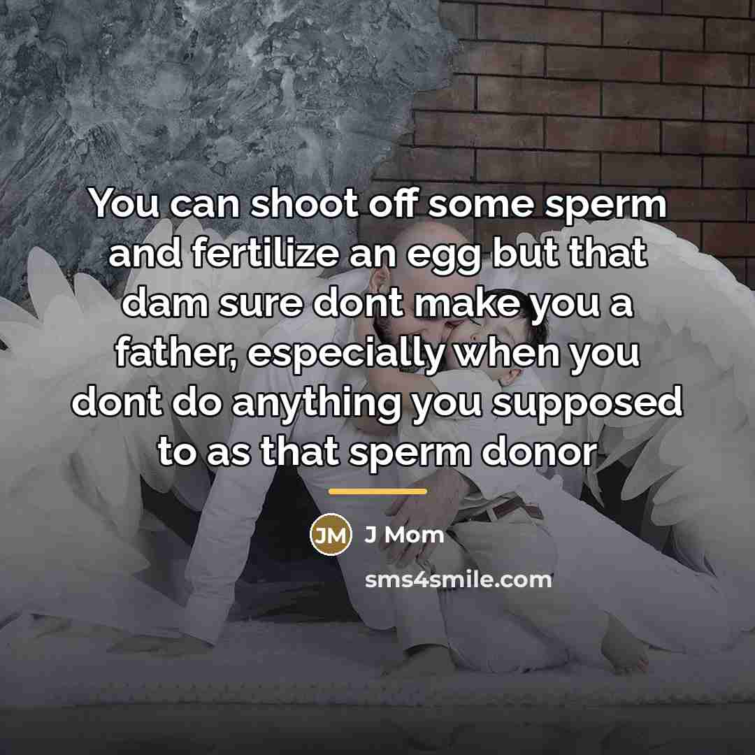 “You can shoot off some sperm and fertilize an egg…” quote by J Mom