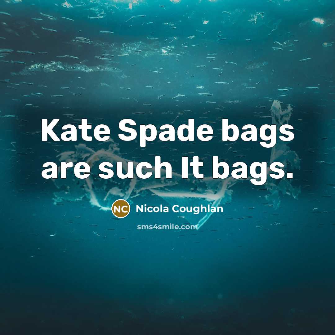 “Kate Spade bags are such It bags.…” quote by Nicola Coughlan