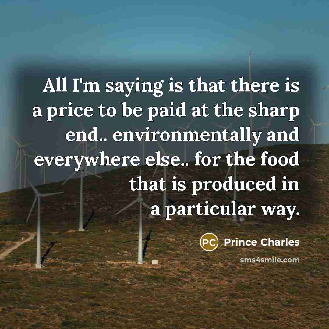 “All I'm saying is that there is a price to…” quote by Prince Charles