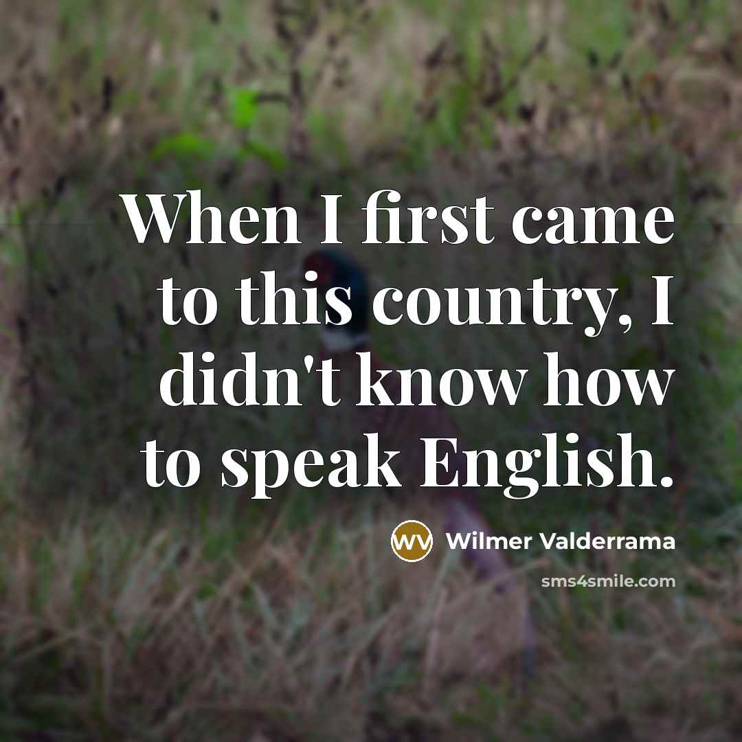 “When I first came to this country, I didn't know…” quote by Wilmer Valderrama
