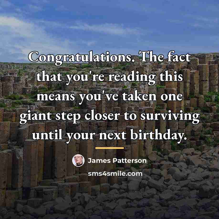 “Congratulations. The fact that you're reading this means you've taken…” quote by James Patterson