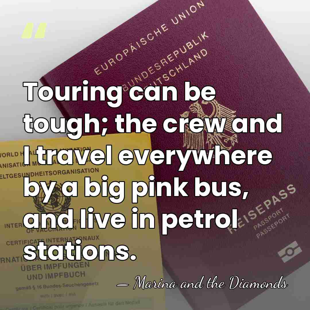 Touring can be tough; the crew and I travel everywhere by a&hellip; - Marina and the Diamonds