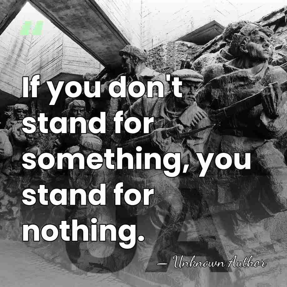 If you don't stand for something, you stand for nothing. - Mel Thompson