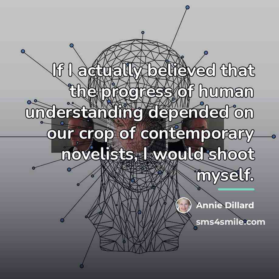 “If I actually believed that the progress of human understanding…” quote by Annie Dillard
