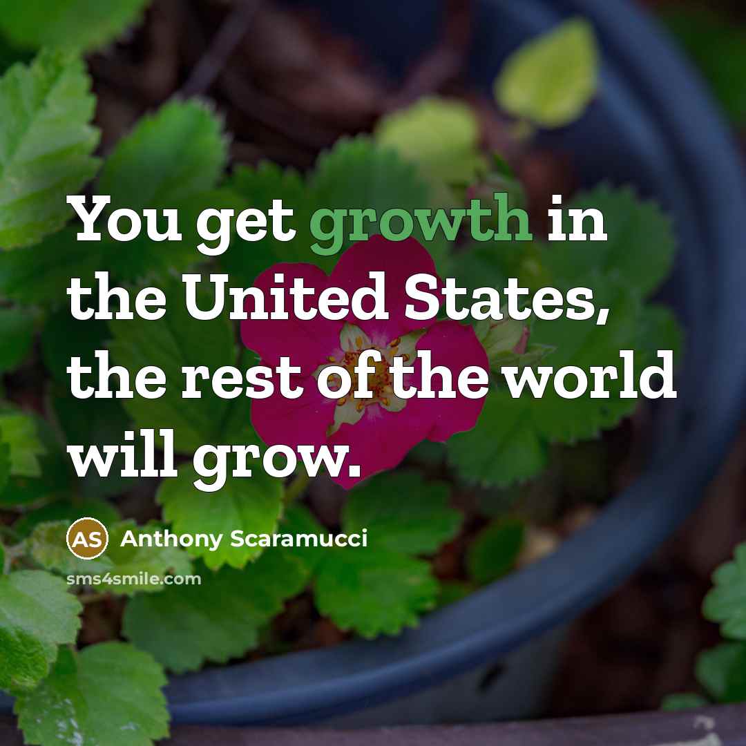 “You get growth in the United States, the rest of…” quote by Anthony Scaramucci