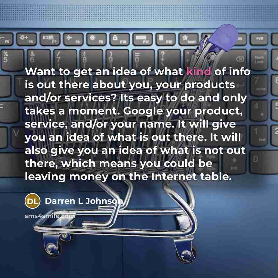 “Want to get an idea of what kind of info…” quote by Darren L Johnson