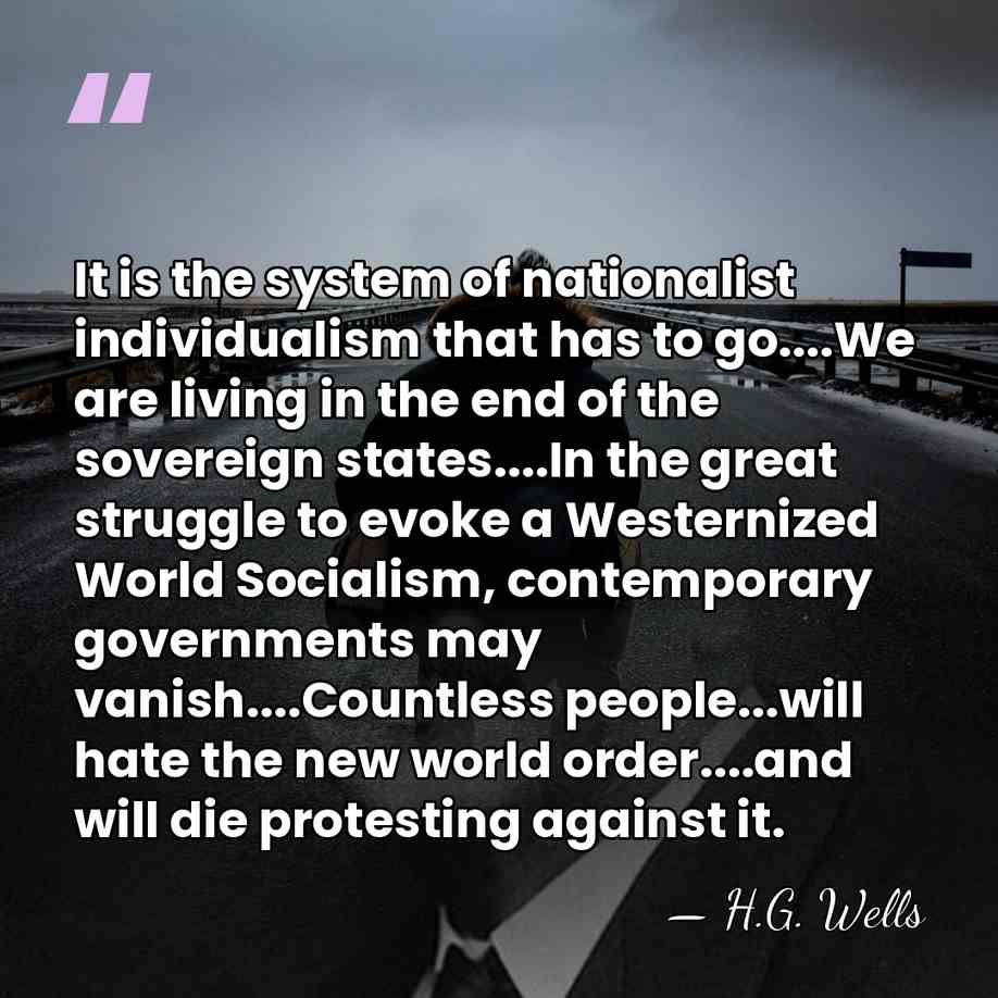 It is the system of nationalist individualism that has to go....We are&hellip; - H.G. Wells
