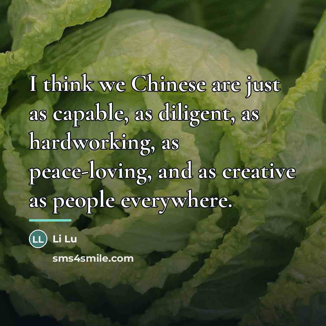 “I think we Chinese are just as capable, as diligent,…” quote by Li Lu