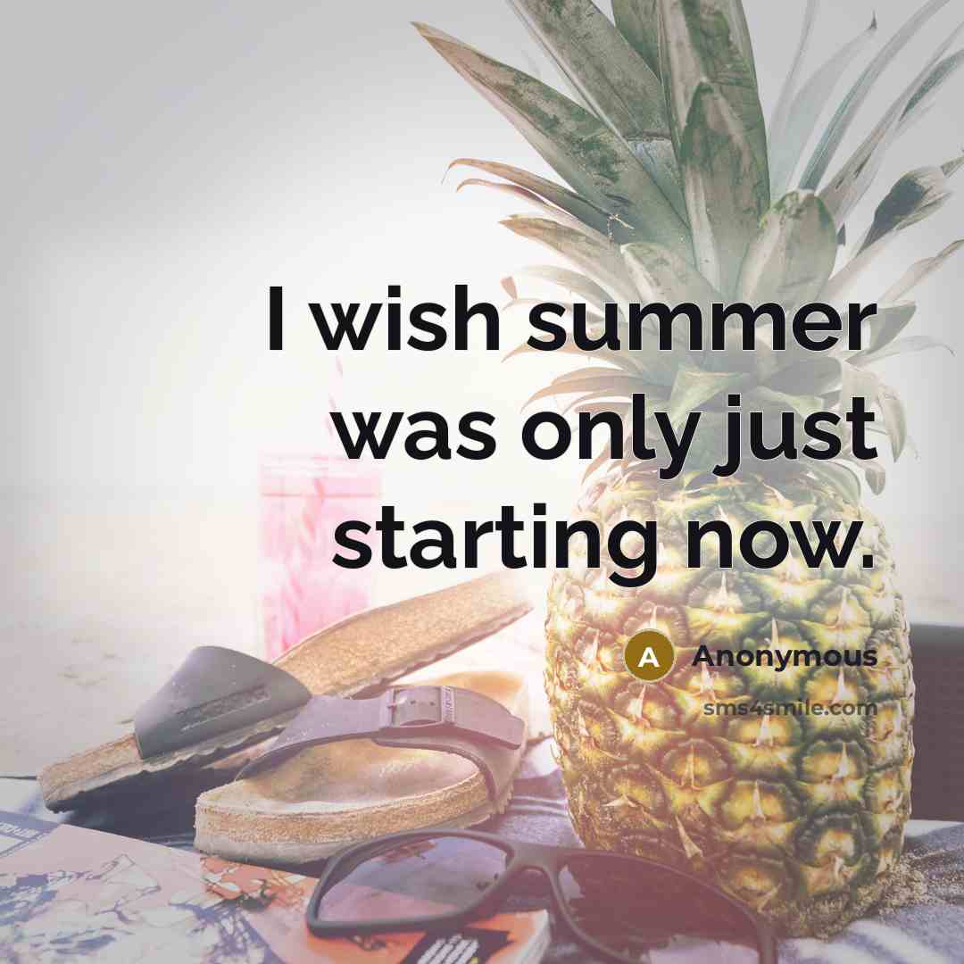 “I wish summer was only just starting now.…” quote by Anonymous