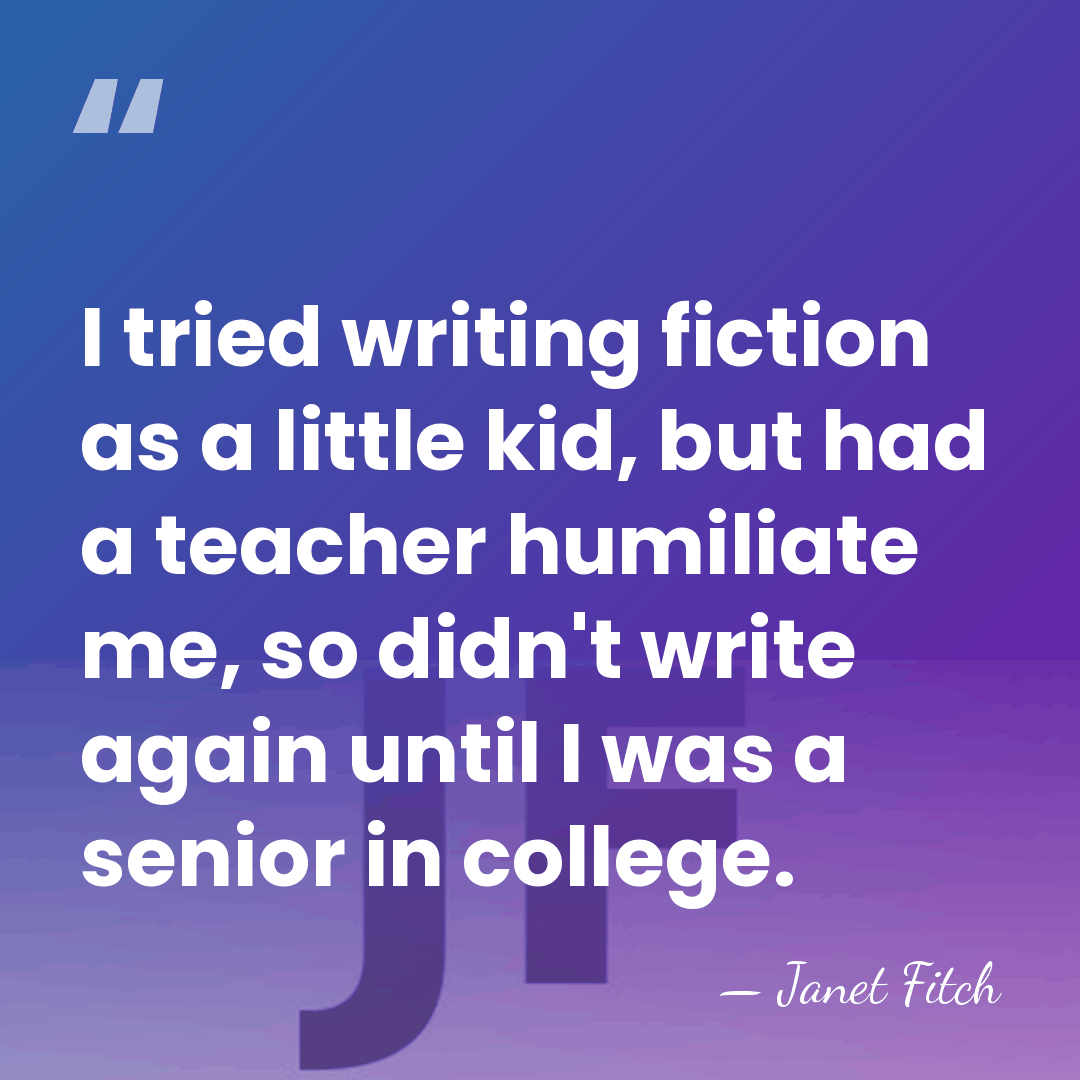 I tried writing fiction as a little kid, but had a teacher&hellip; - Janet Fitch