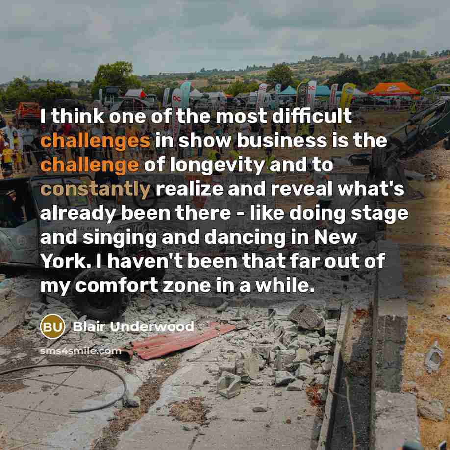 “I think one of the most difficult challenges in show…” quote by Blair Underwood