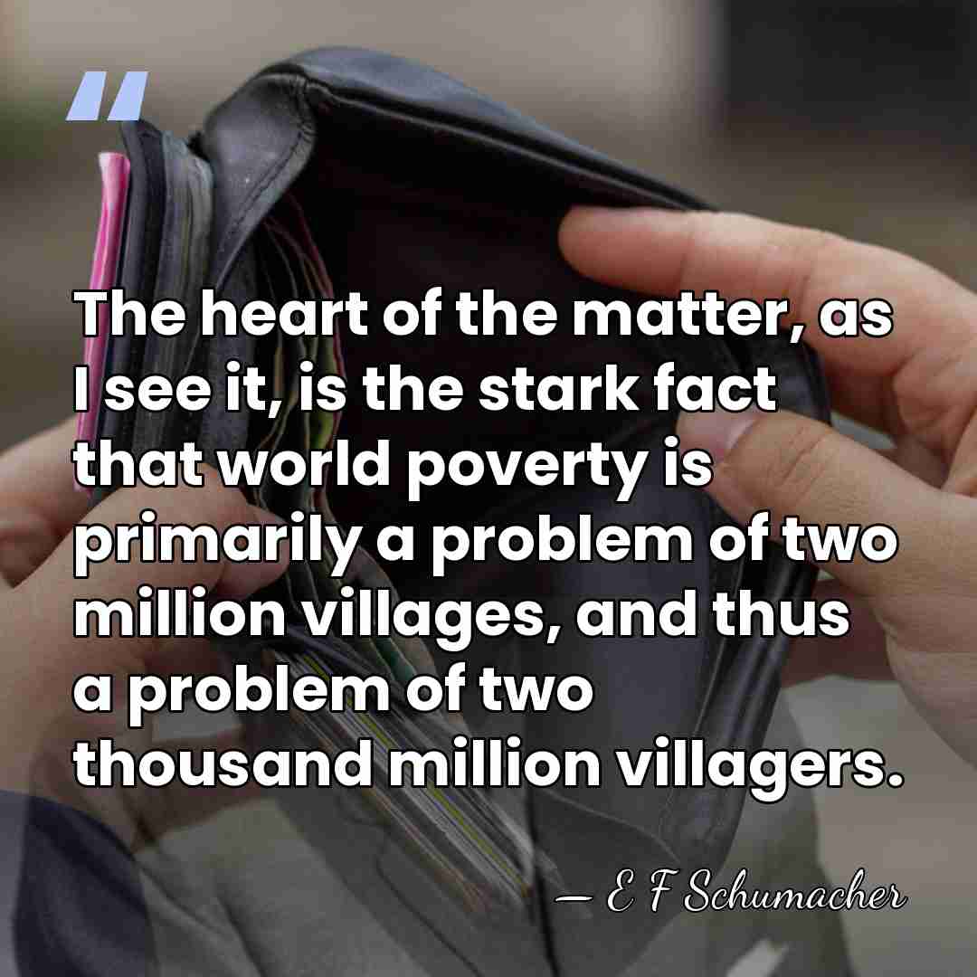 The heart of the matter, as I see it, is the stark&hellip; - E F Schumacher