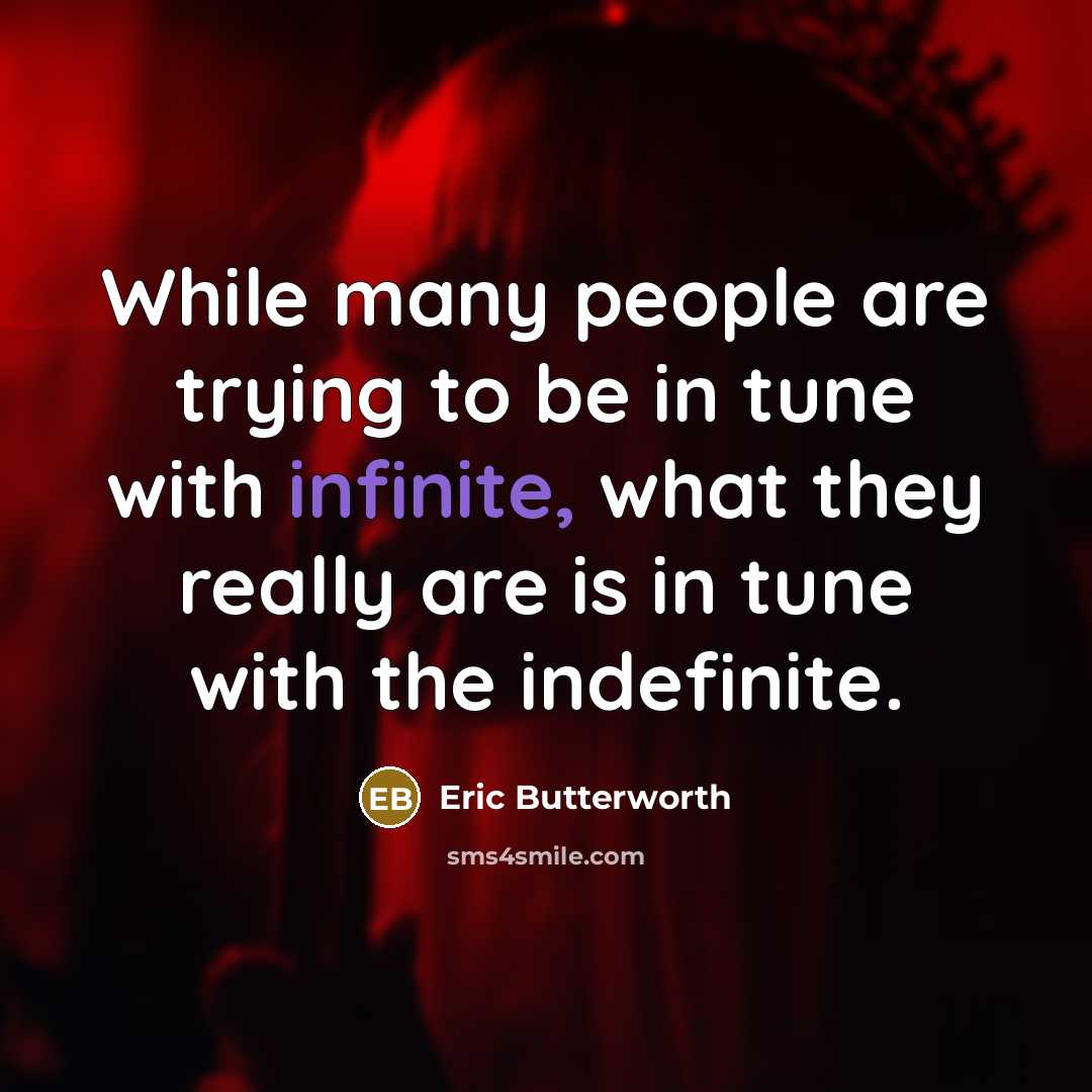 “While many people are trying to be in tune with…” quote by Eric Butterworth