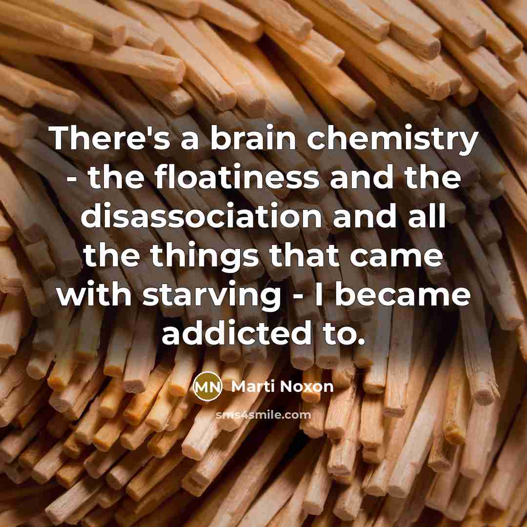“There's a brain chemistry - the floatiness and the disassociation…” quote by Marti Noxon