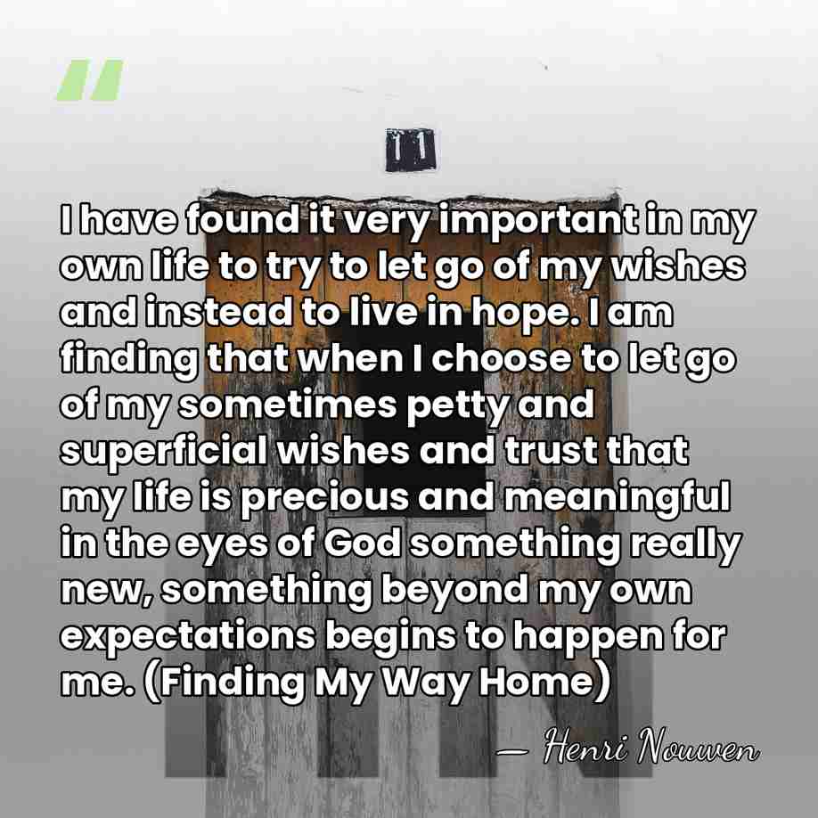 I have found it very important in my own life to try&hellip; - Henri Nouwen