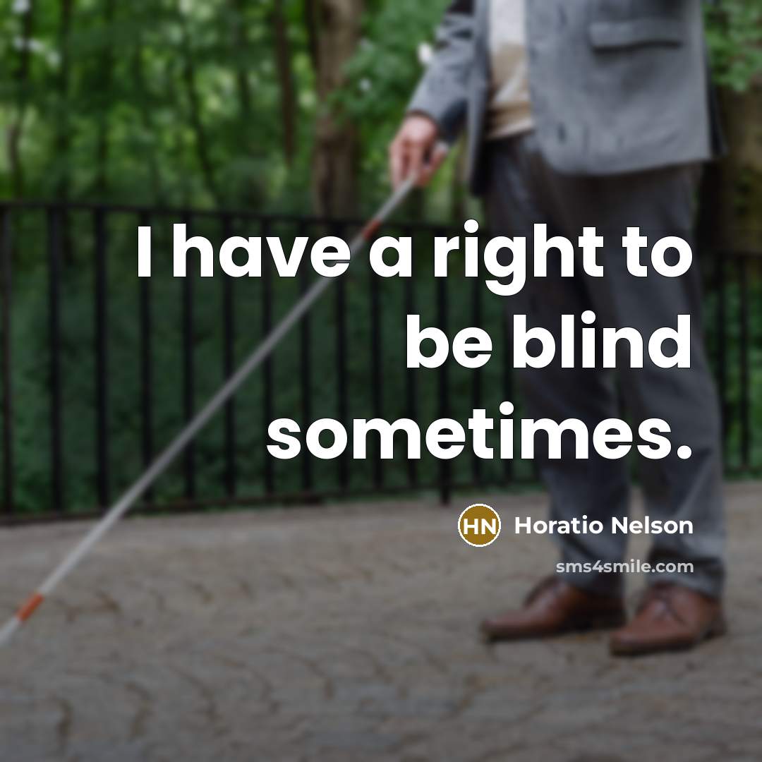 “I have a right to be blind sometimes.…” quote by Horatio Nelson