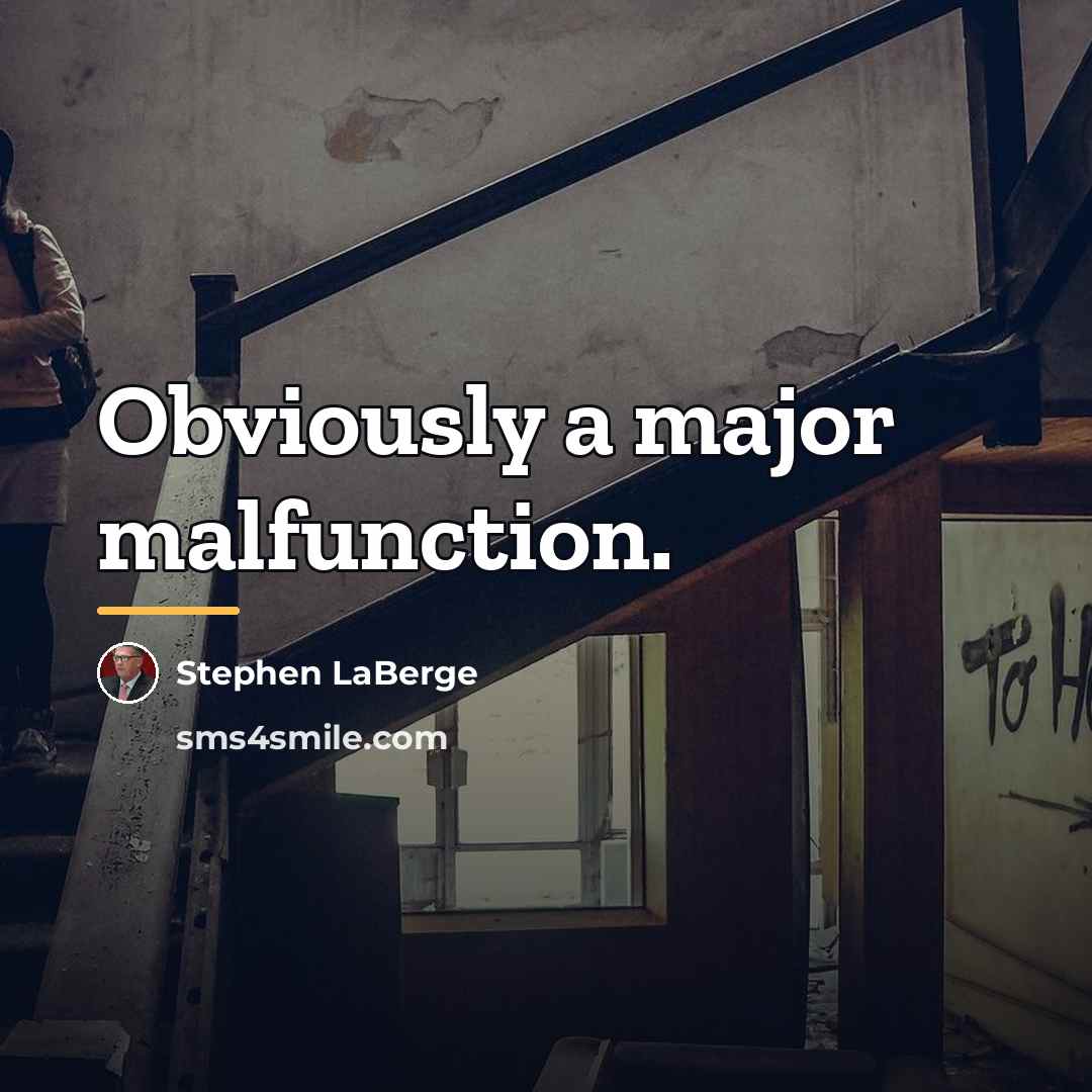 “Obviously a major malfunction.…” quote by Stephen LaBerge