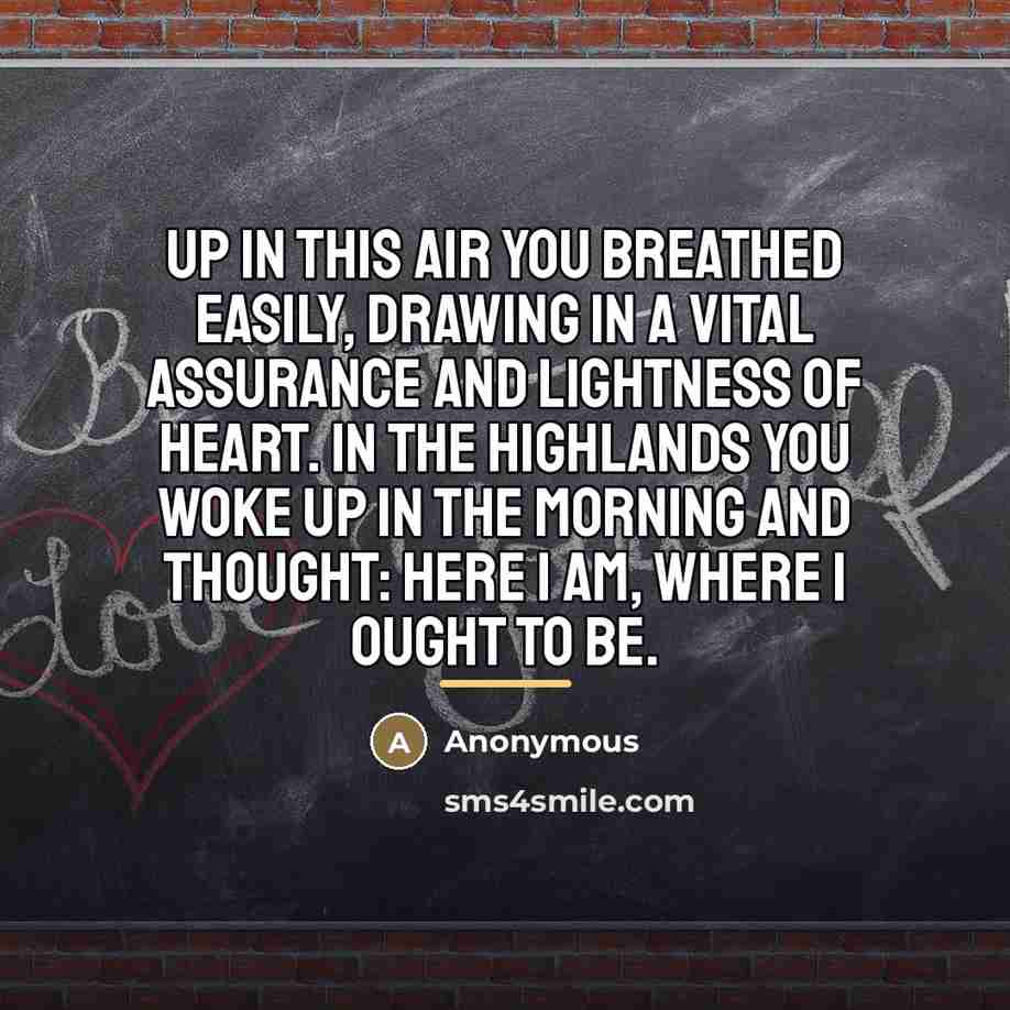 “Up in this air you breathed easily, drawing in a…” quote by Anonymous