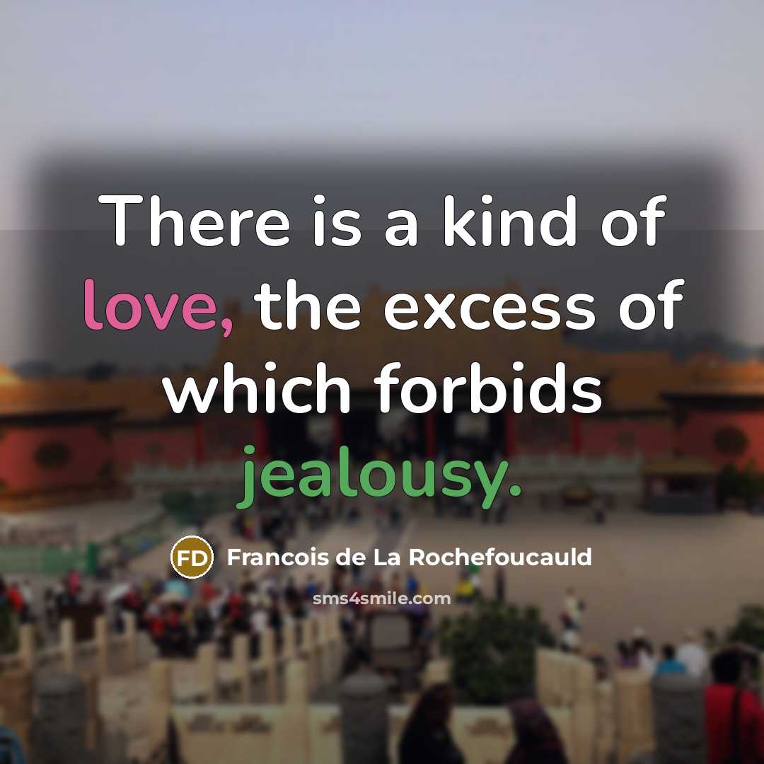 “There is a kind of love, the excess of which…” quote by Francois de La Rochefoucauld