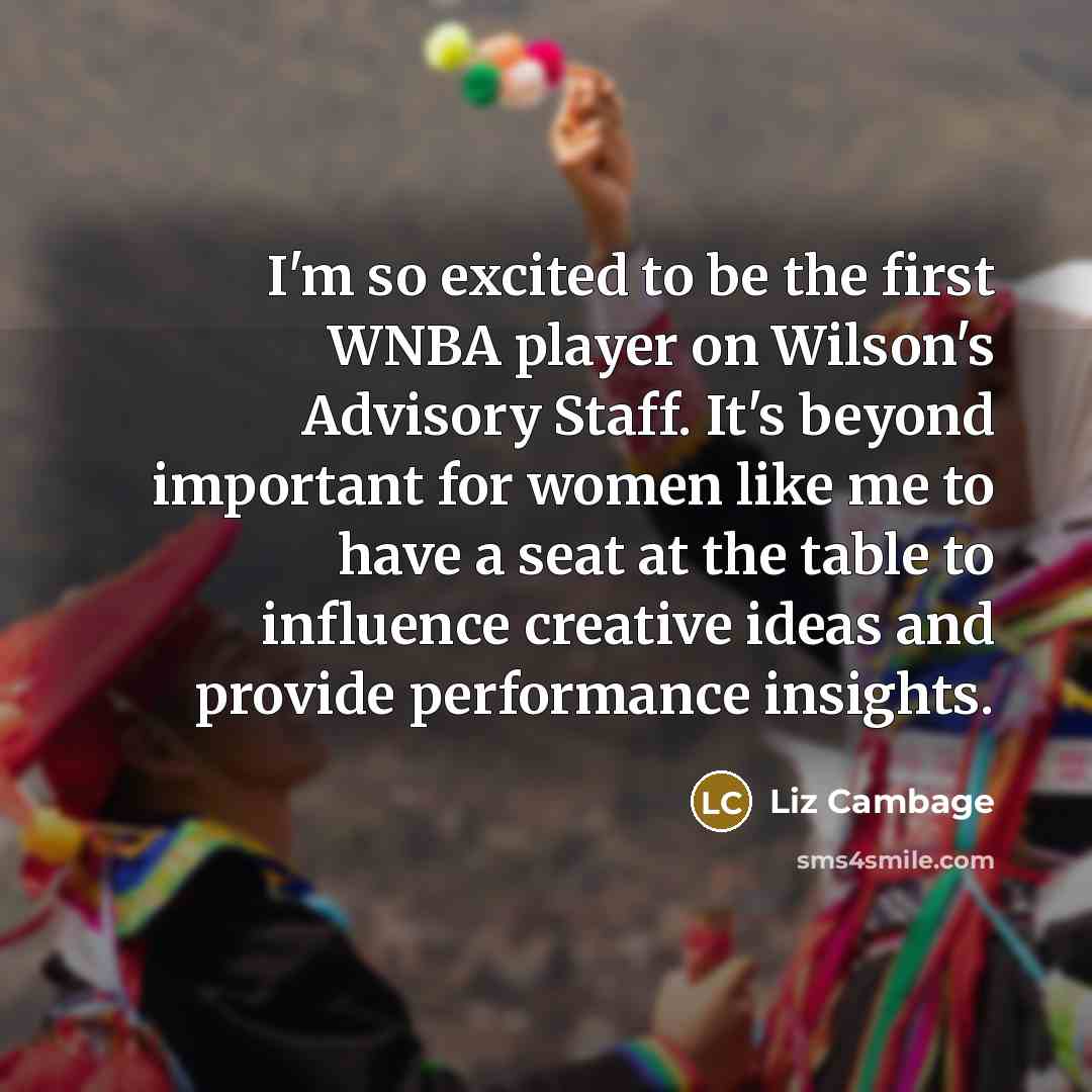 “I'm so excited to be the first WNBA player on…” quote by Liz Cambage