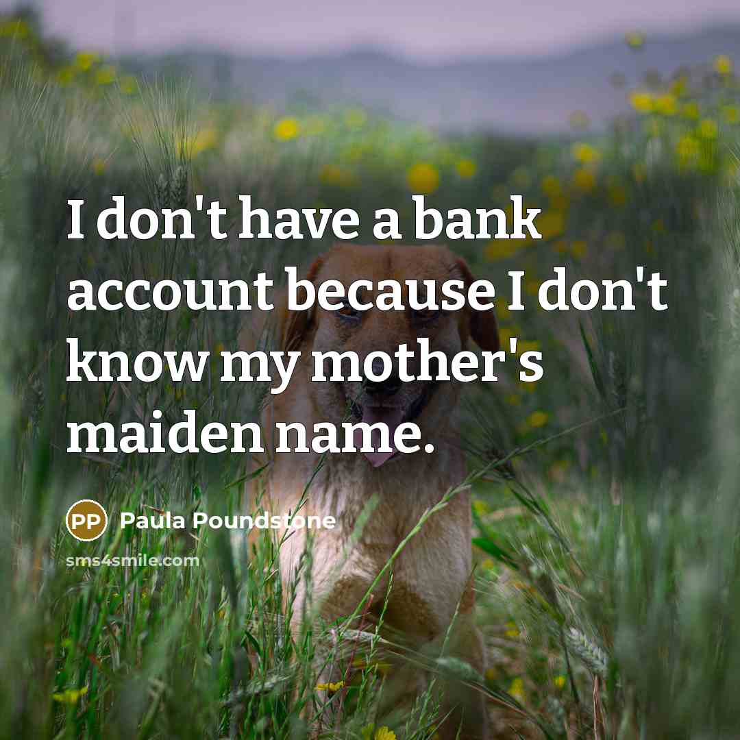 “I don't have a bank account because I don't know…” quote by Paula Poundstone