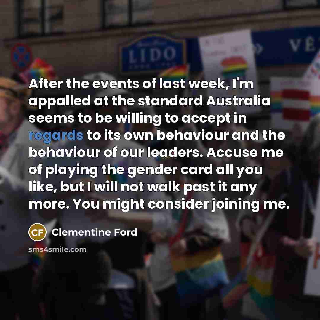 “After the events of last week, I'm appalled at the…” quote by Clementine Ford